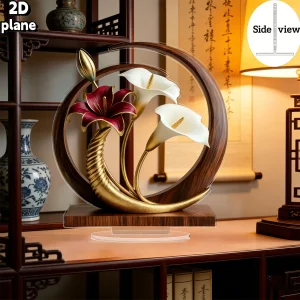 Flower Curve Acrylic Decoration,