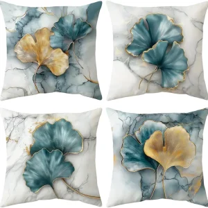 4pcs Watercolor Floral Pillow Cases 45x45cm