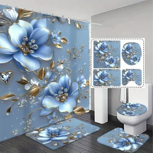 Floral Shower Curtain Set